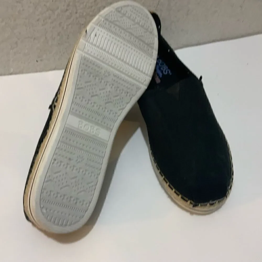 Bobs Canvas Espadrilles Black size 10